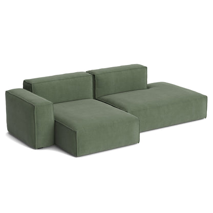 Mags Soft 2.5 Seater Sofa (Low Armrest) with Removable Cover by HAY - Combination 3 Left Armrest / Linara 100