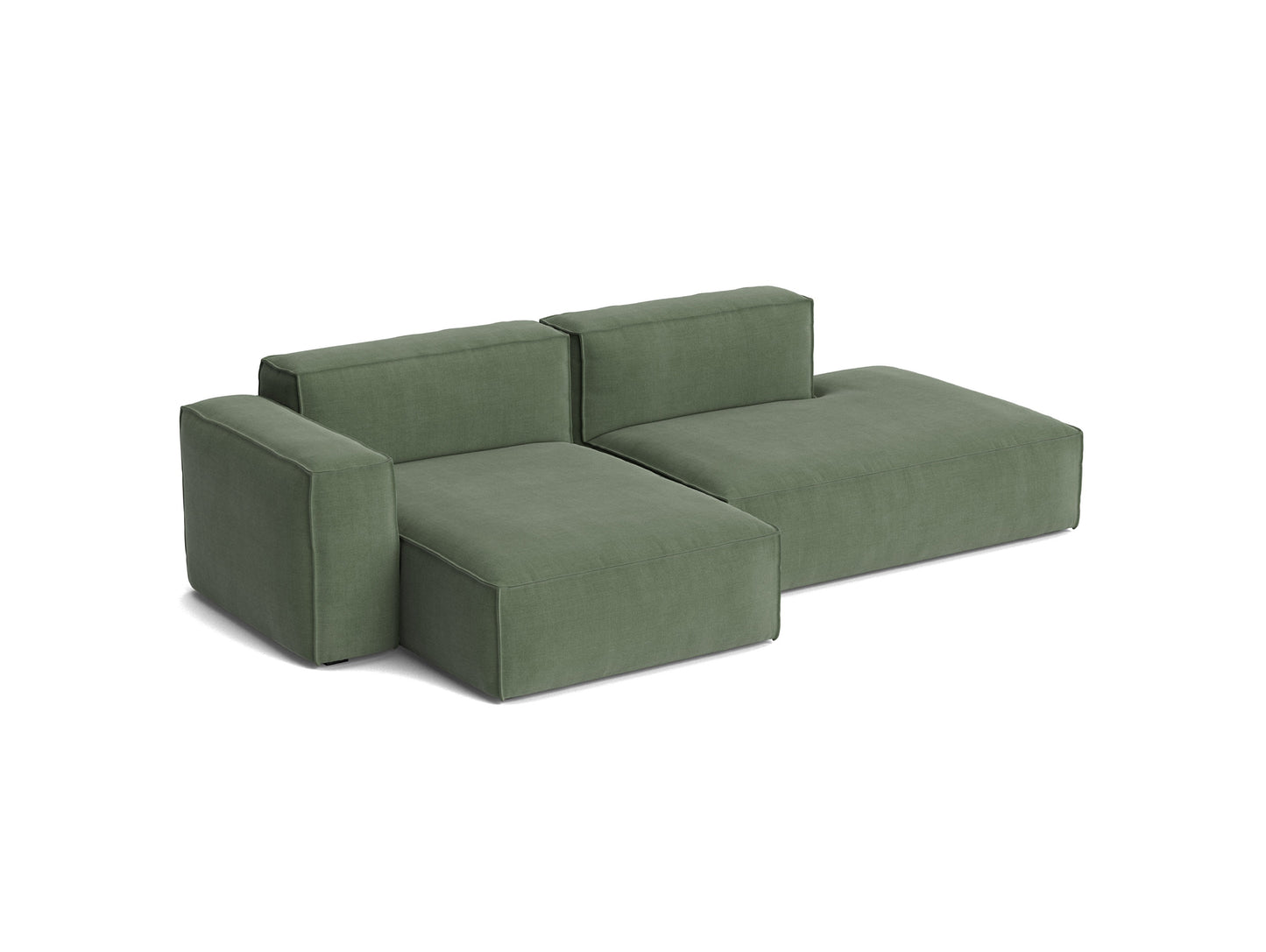 Mags Soft 2.5 Seater Sofa (Low Armrest) with Removable Cover by HAY - Combination 3 Left Armrest / Linara 100