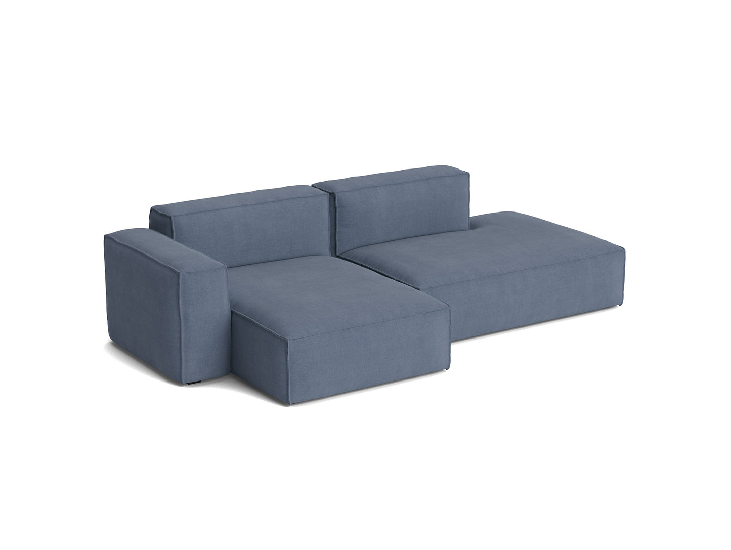 Mags Soft 2.5 Seater Sofa (Low Armrest) with Removable Cover by HAY - Combination 3 Left Armrest / Linara 198