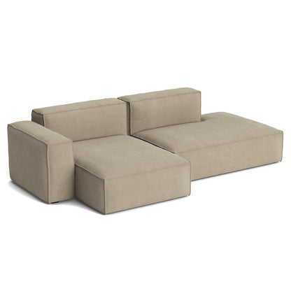 Mags Soft 2.5 Seater Sofa (Low Armrest) with Removable Cover by HAY - Combination 3 Left Armrest / Linara 216