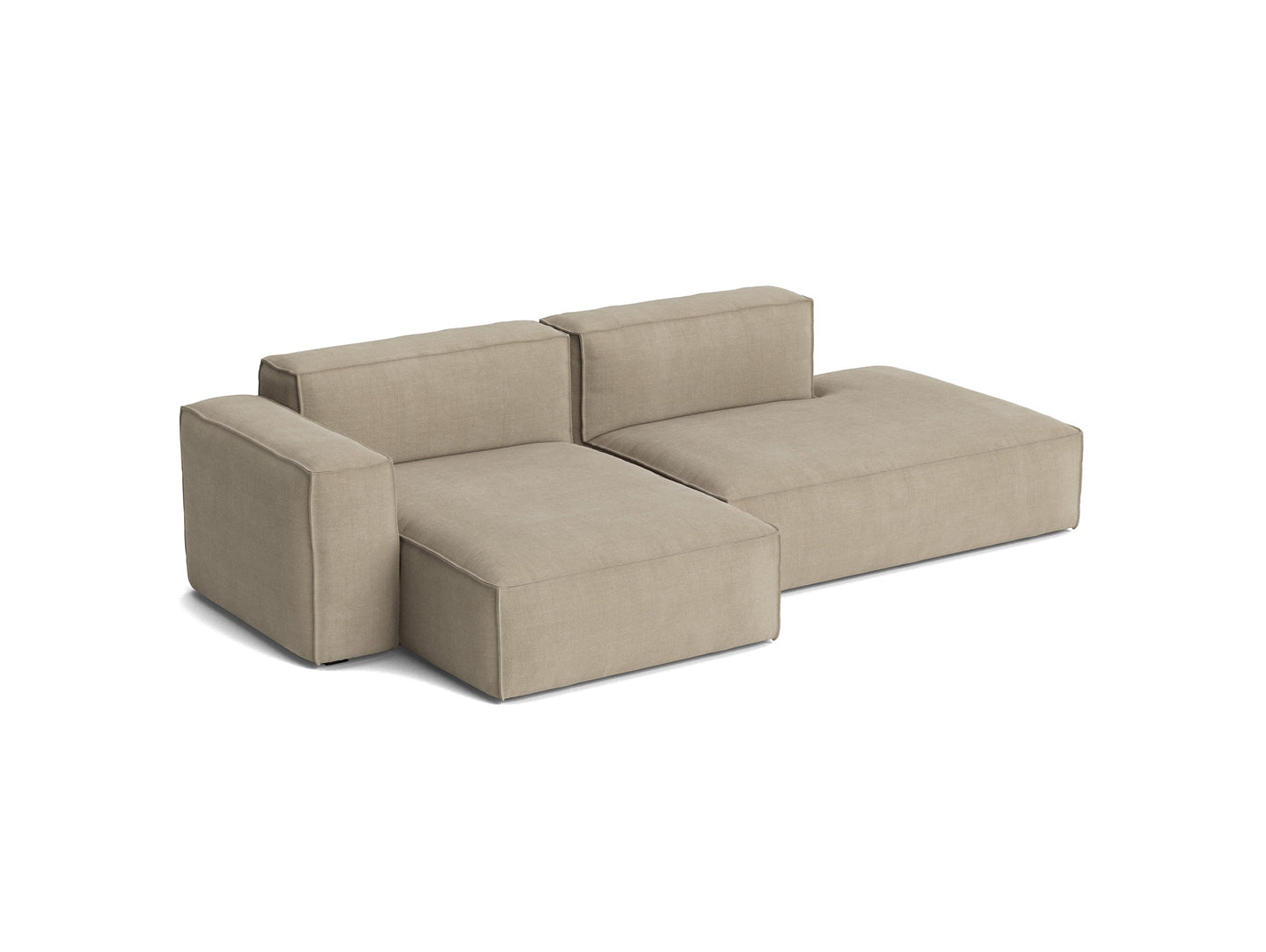 Mags Soft 2.5 Seater Sofa (Low Armrest) with Removable Cover by HAY - Combination 3 Left Armrest / Linara 216