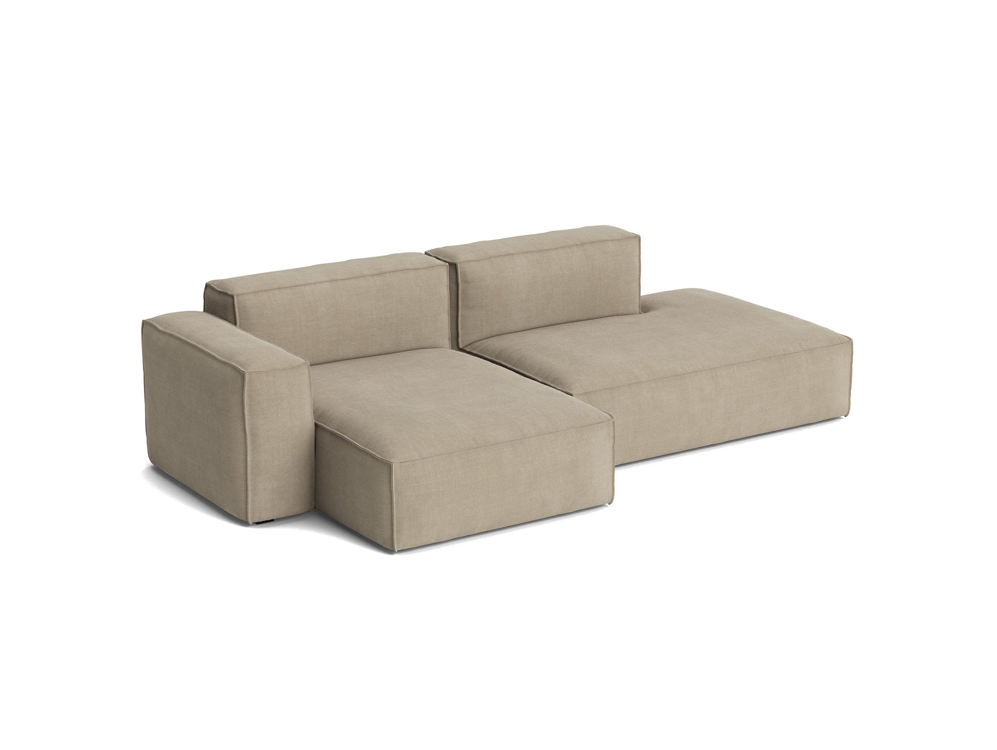 Mags Soft 2.5 Seater Sofa (Low Armrest) with Removable Cover by HAY - Combination 3 Left Armrest / Linara 216