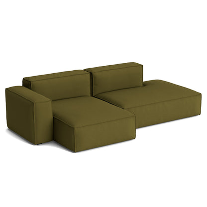 Mags Soft 2.5 Seater Sofa (Low Armrest) with Removable Cover by HAY - Combination 3 Left Armrest / Steelcut 985