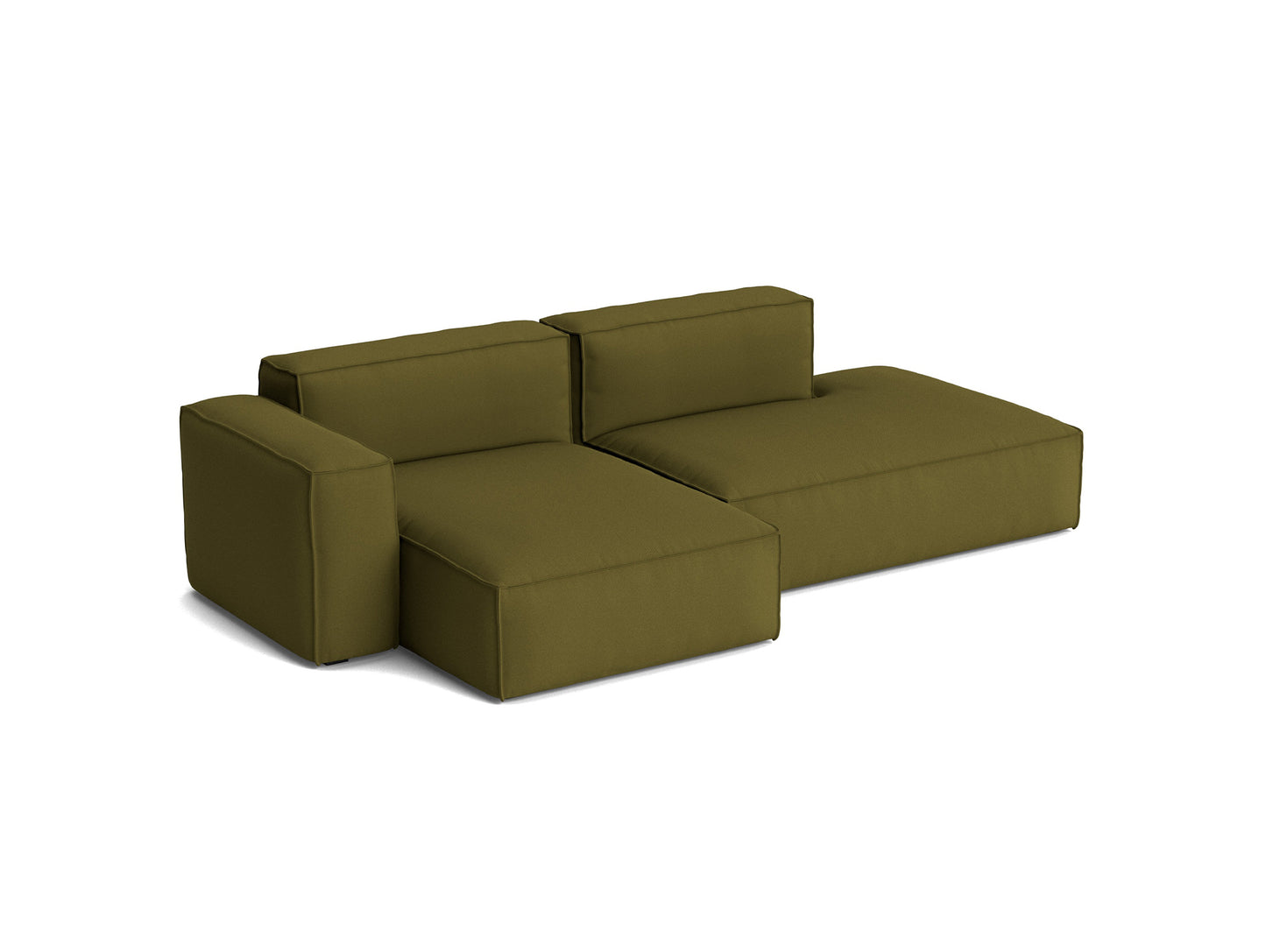 Mags Soft 2.5 Seater Sofa (Low Armrest) with Removable Cover by HAY - Combination 3 Left Armrest / Steelcut 985
