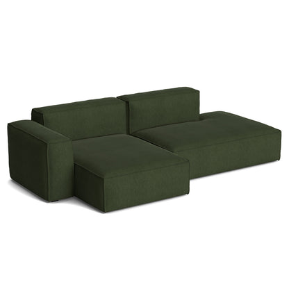 Mags Soft 2.5 Seater Sofa (Low Armrest) with Removable Cover by HAY - Combination 3 Left Armrest / Turf Dark Green