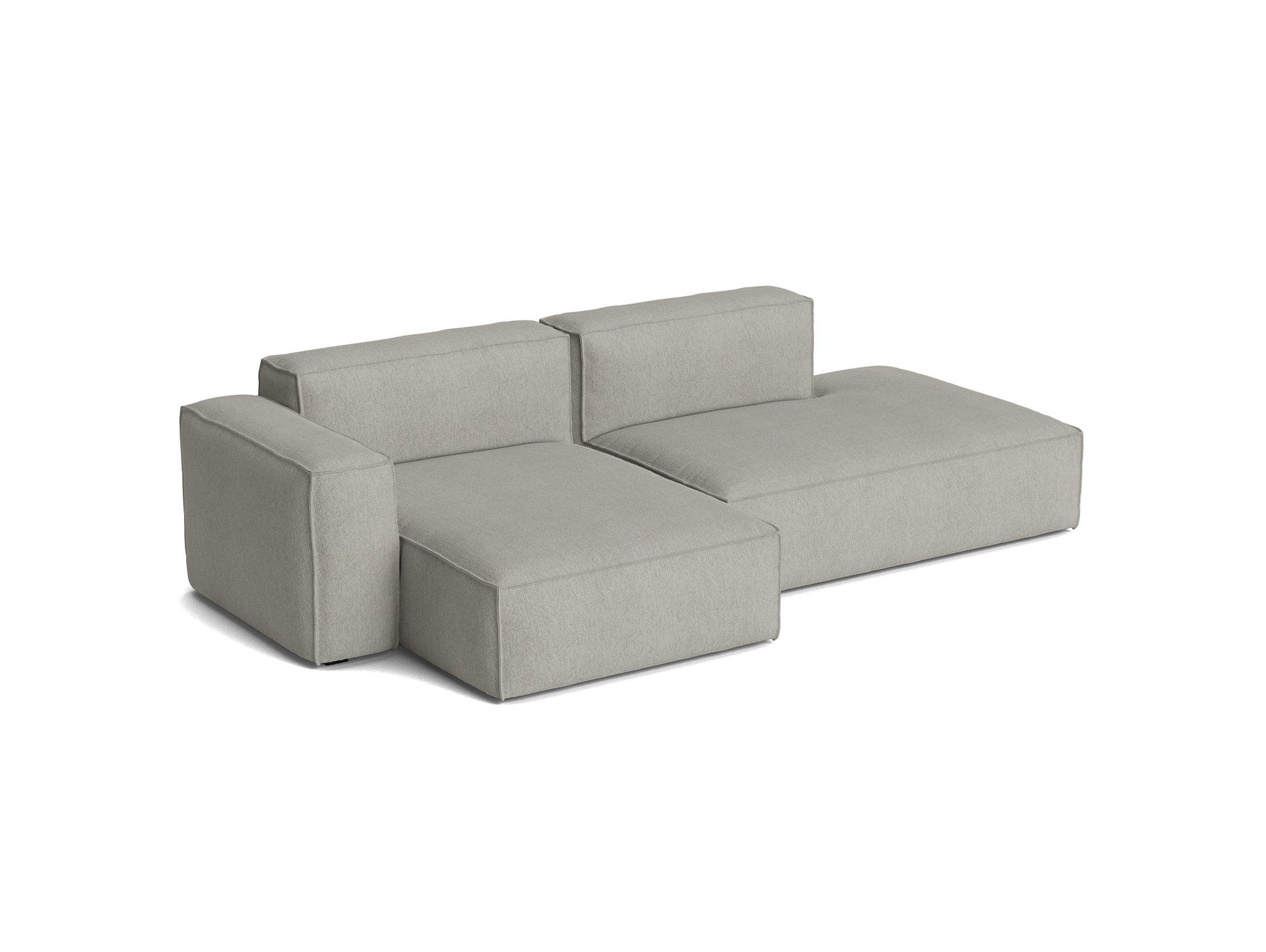 Mags Soft 2.5 Seater Sofa (Low Armrest) with Removable Cover by HAY - Combination 3 Left Armrest / Turf Light Grey 