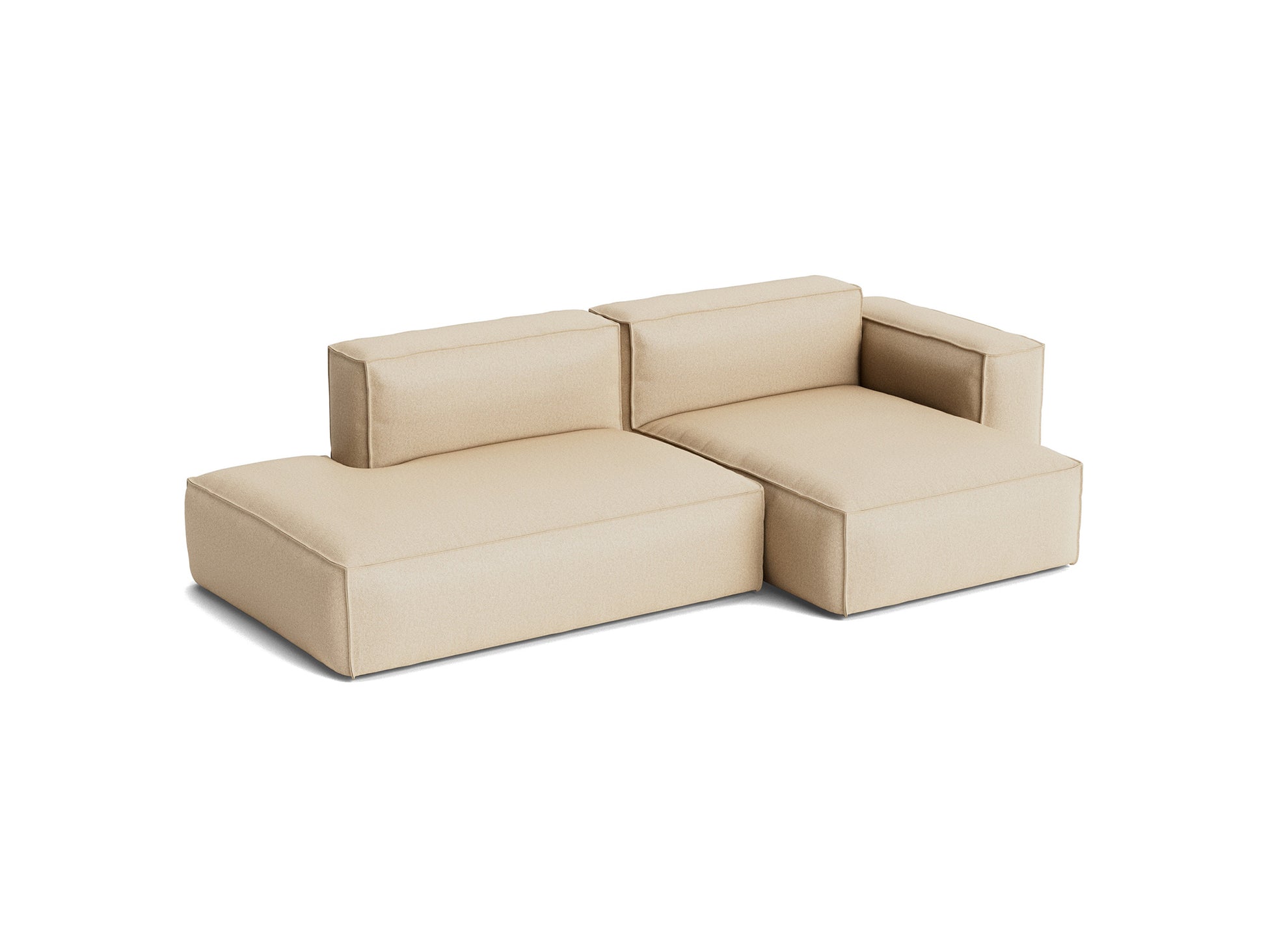 Mags Soft 2.5 Seater Sofa (Low Armrest) with Removable Cover by HAY - Combination 3 Right Armrest / Hallingdal 65 220