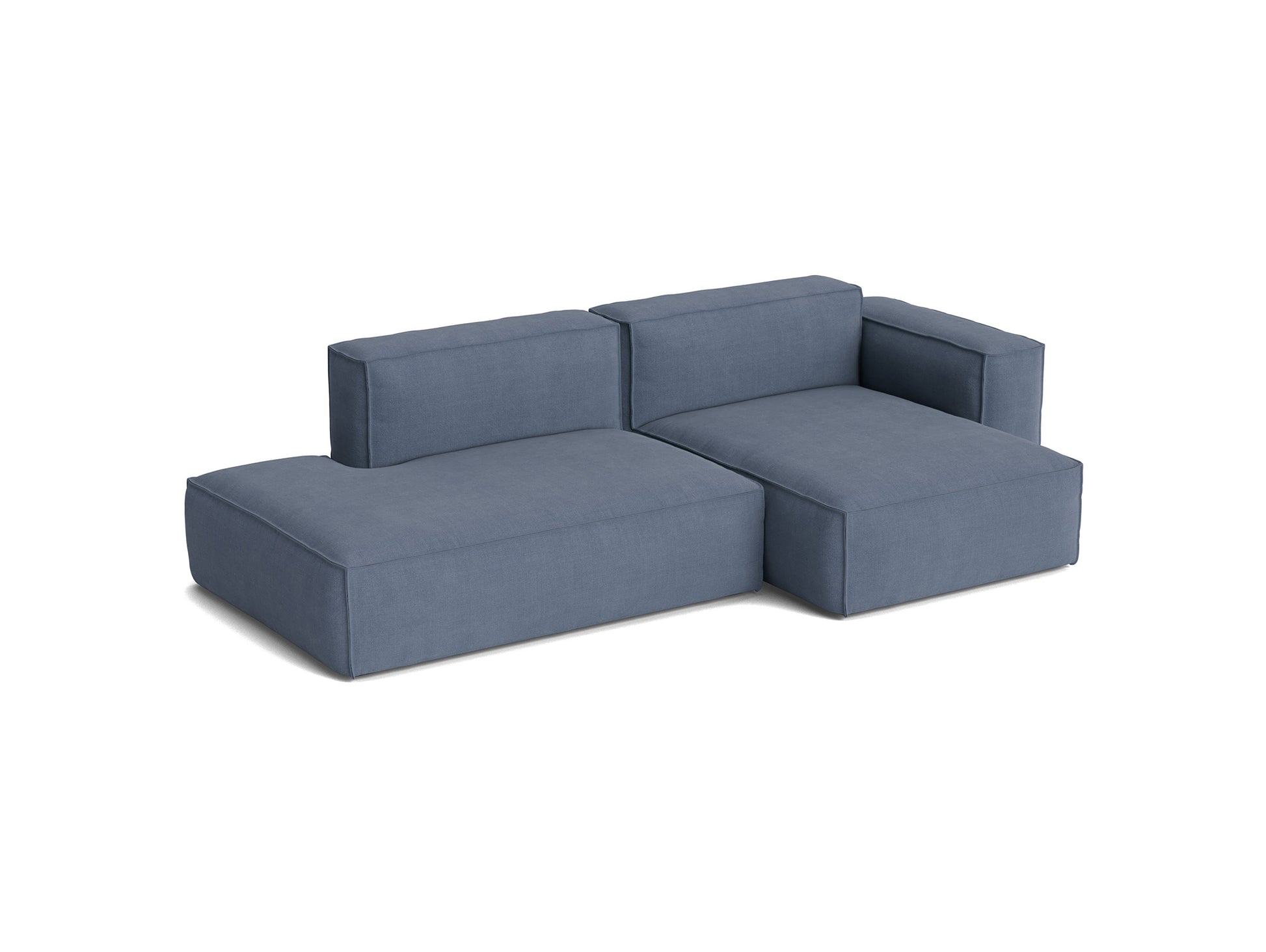 Mags Soft 2.5 Seater Sofa (Low Armrest) with Removable Cover by HAY - Combination 3 Right Armrest / Linara 198