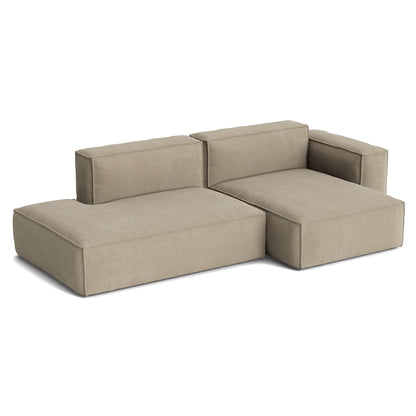 Mags Soft 2.5 Seater Sofa (Low Armrest) with Removable Cover by HAY - Combination 3 Right Armrest / Linara 216
