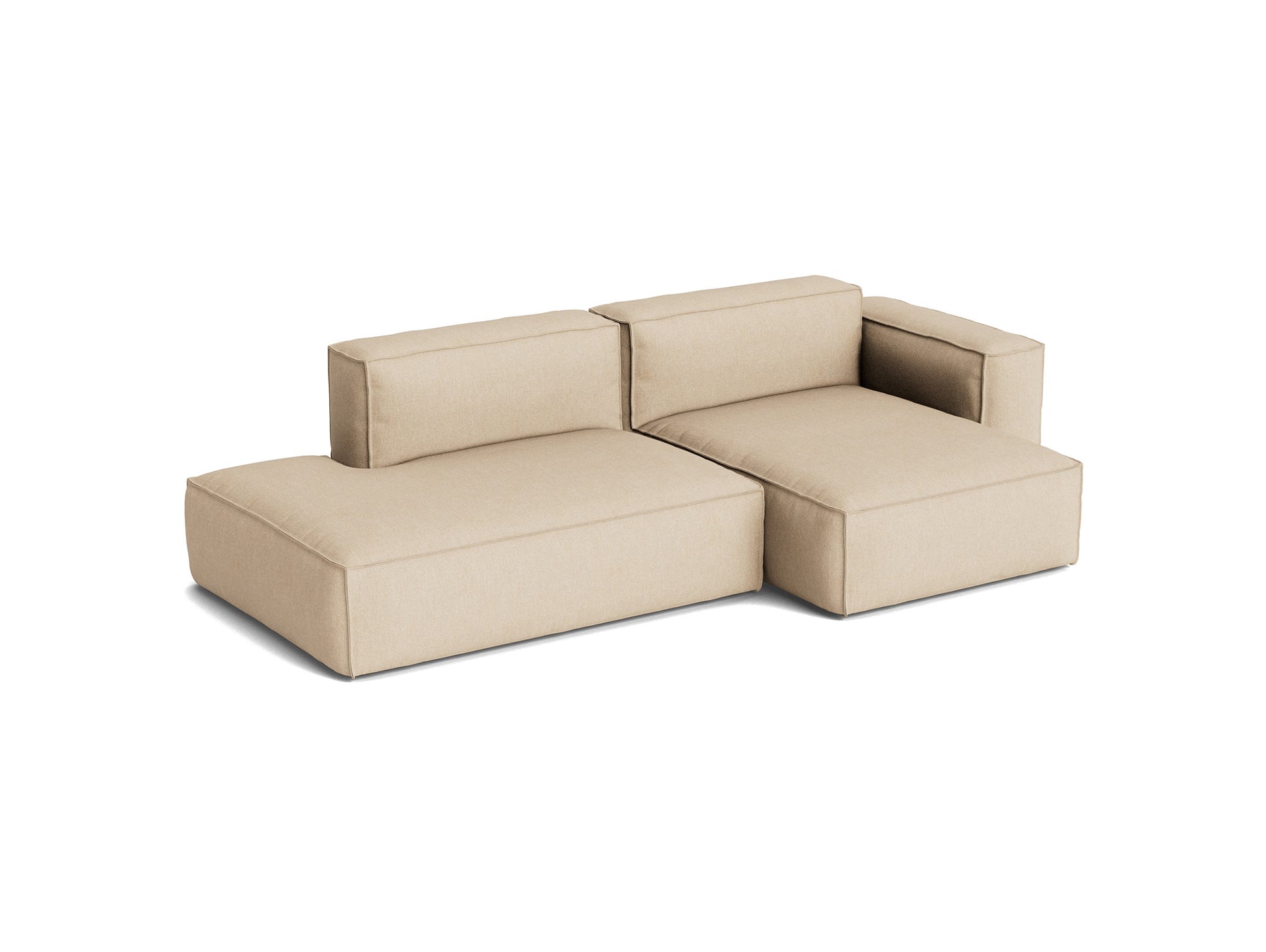 Mags Soft 2.5 Seater Sofa (Low Armrest) with Removable Cover by HAY - Combination 3 Right Armrest / Metaphor 035