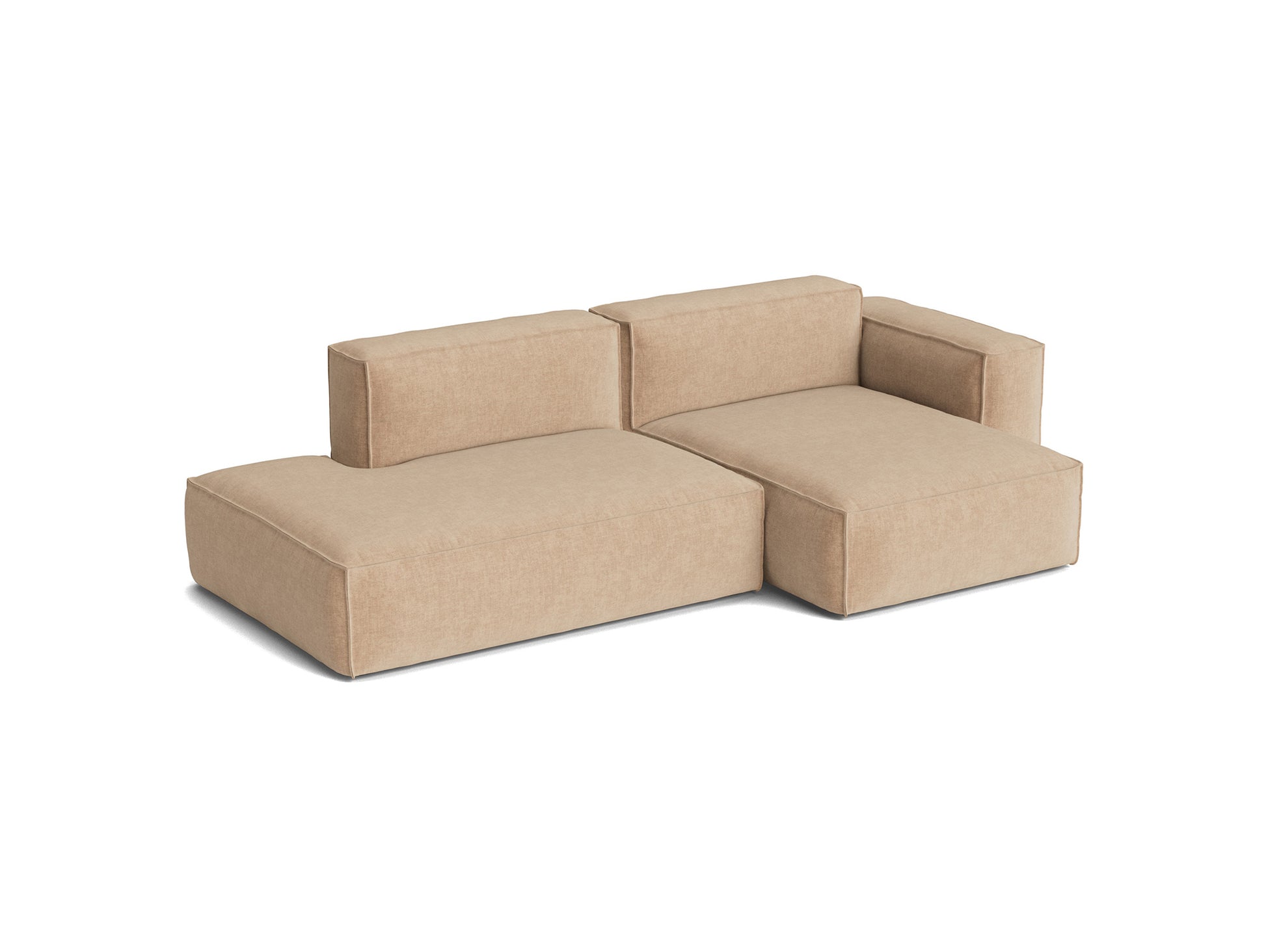 Mags Soft 2.5 Seater Sofa (Low Armrest) with Removable Cover by HAY - Combination 3 Right Armrest / Overlap 01