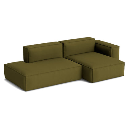 Mags Soft 2.5 Seater Sofa (Low Armrest) with Removable Cover by HAY - Combination 3 Right Armrest / Steelcut 985