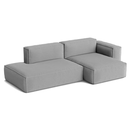 Mags Soft 2.5 Seater Sofa (Low Armrest) with Removable Cover by HAY - Combination 3 Right Armrest / Steelcut Trio 124