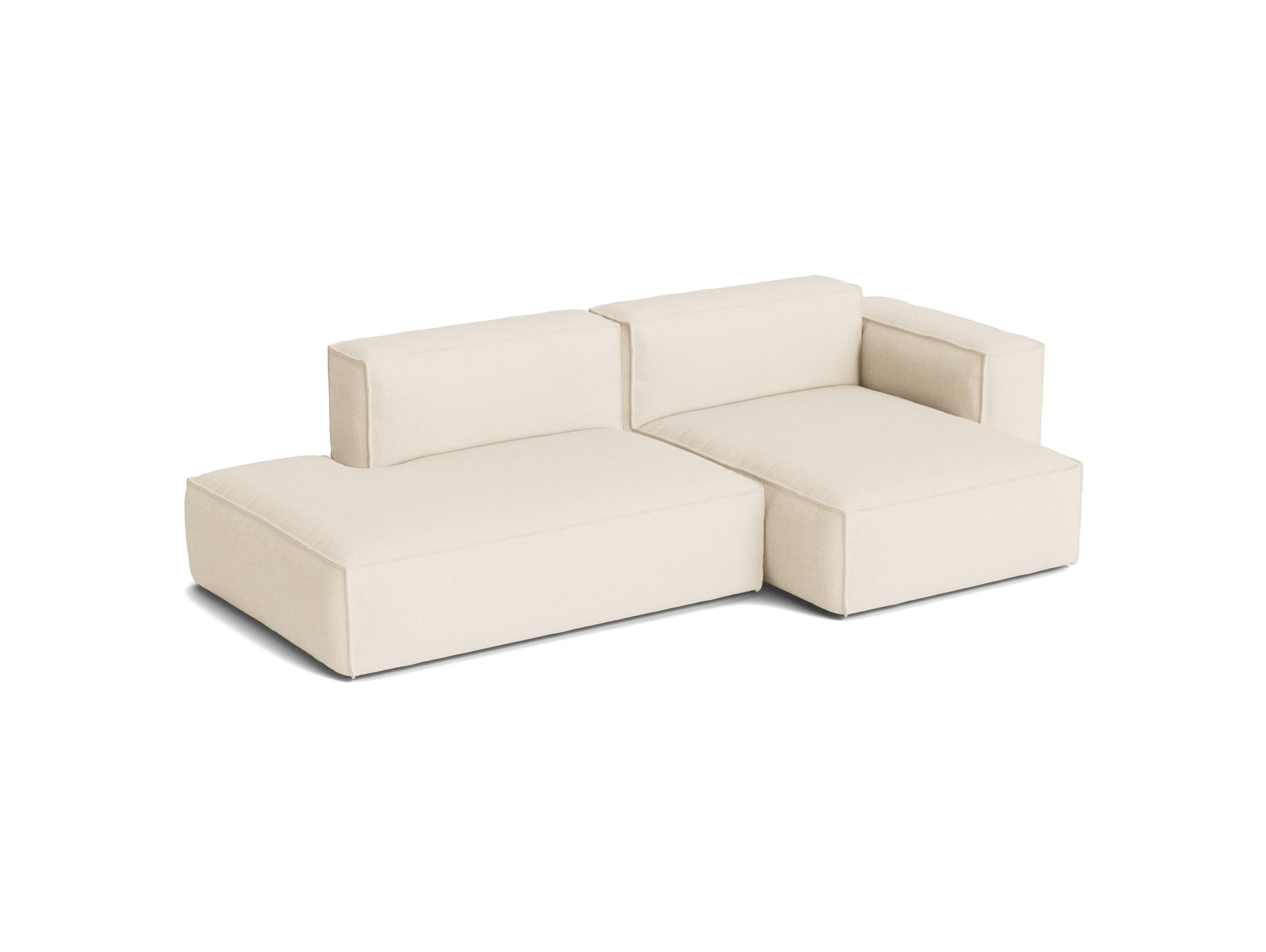 Mags Soft 2.5 Seater Sofa (Low Armrest) with Removable Cover by HAY - Combination 3 Right Armrest / Turf Cream