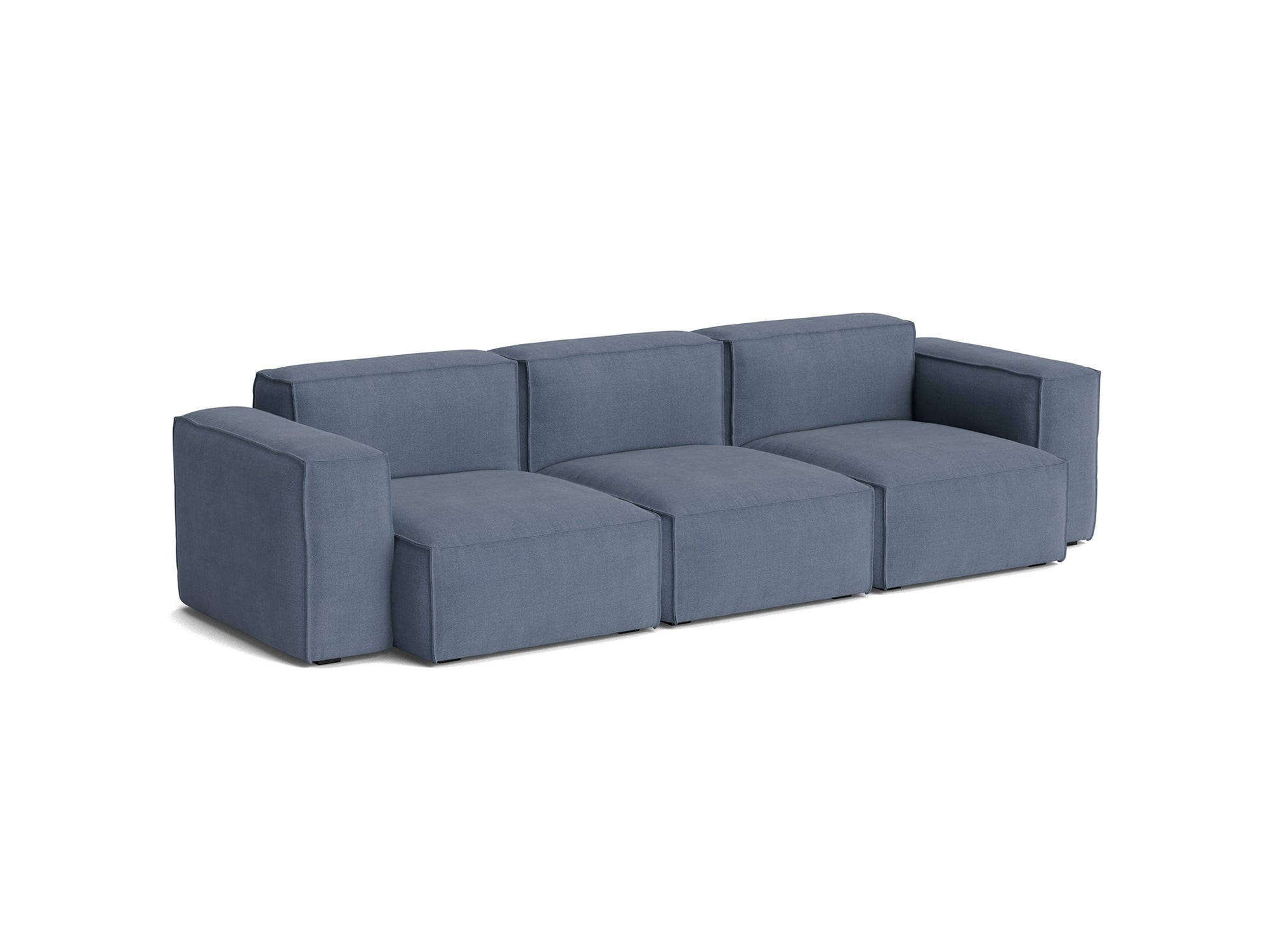 Mags Soft 3 Seater Sofa (Low Armrest) with Removable Cover by HAY - Combination 1 / Linara 198