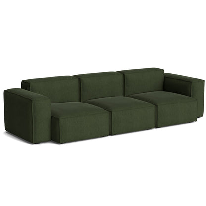 Mags Soft 3 Seater Sofa (Low Armrest) with Removable Cover by HAY - Combination 1 / Turf Dark Green
