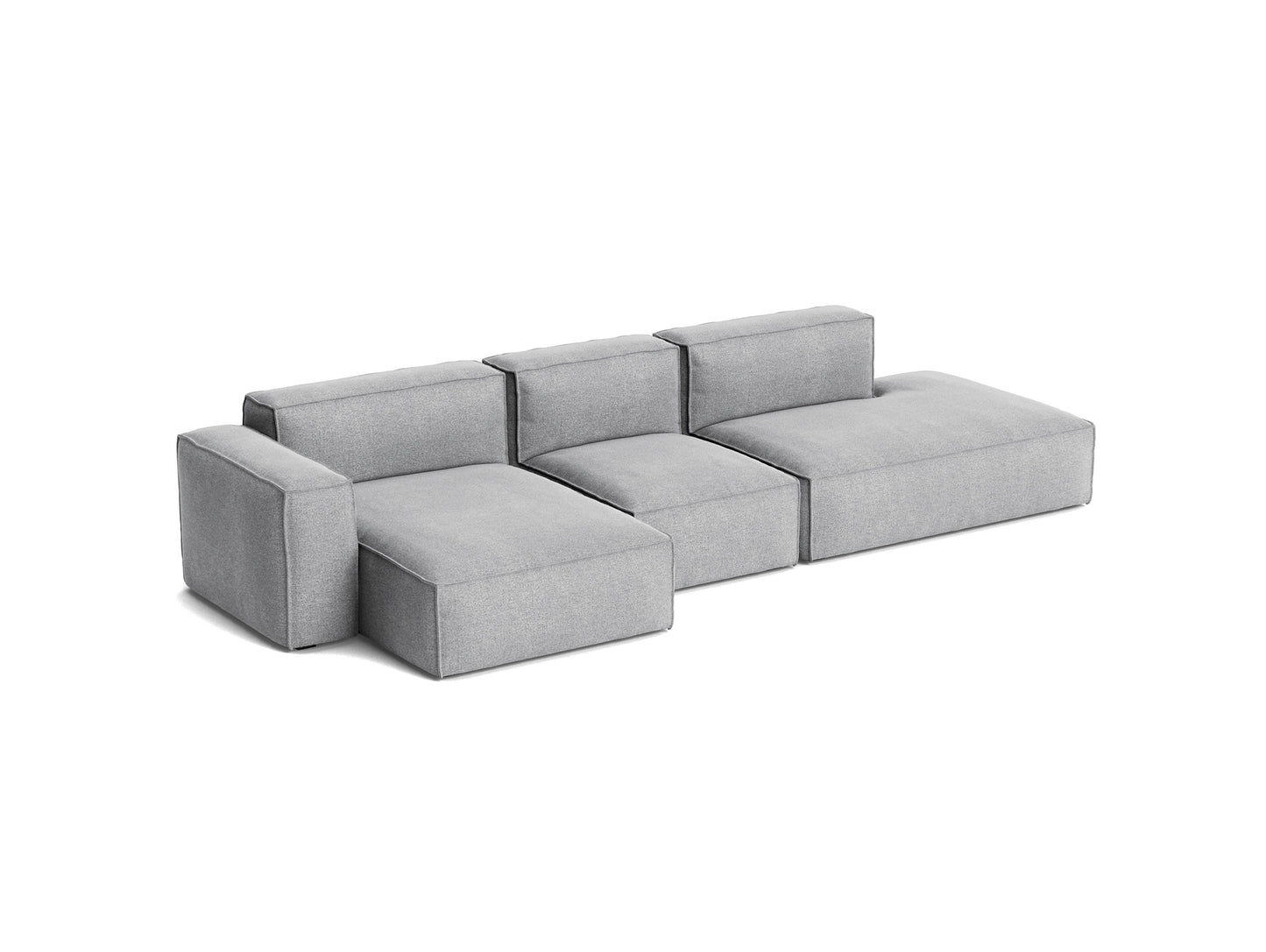 Mags Soft 3 Seater Sofa (Low Armrest) with Removable Cover by HAY - Combination 4 Left / Hallingdal 65 130