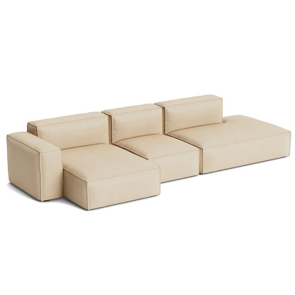 Mags Soft 3 Seater Sofa (Low Armrest) with Removable Cover by HAY - Combination 4 Left / Hallingdal 65 220