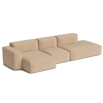Mags Soft 3 Seater Sofa (Low Armrest) with Removable Cover by HAY - Combination 4 Left / Overlap 01
