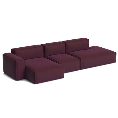 Mags Soft 3 Seater Sofa (Low Armrest) with Removable Cover by HAY - Combination 4 Left / Story 014