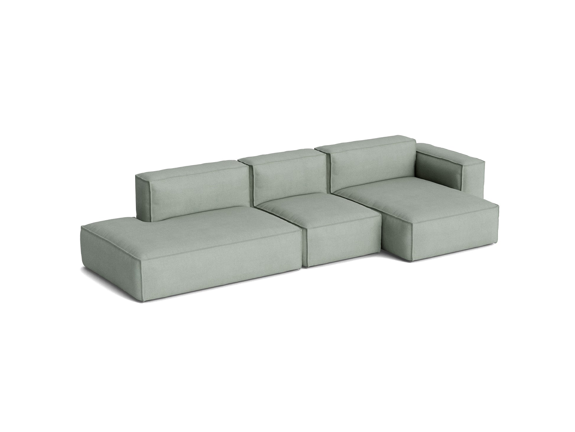 Mags Soft 3 Seater Sofa (Low Armrest) with Removable Cover by HAY - Combination 4 Right / Osumi 06