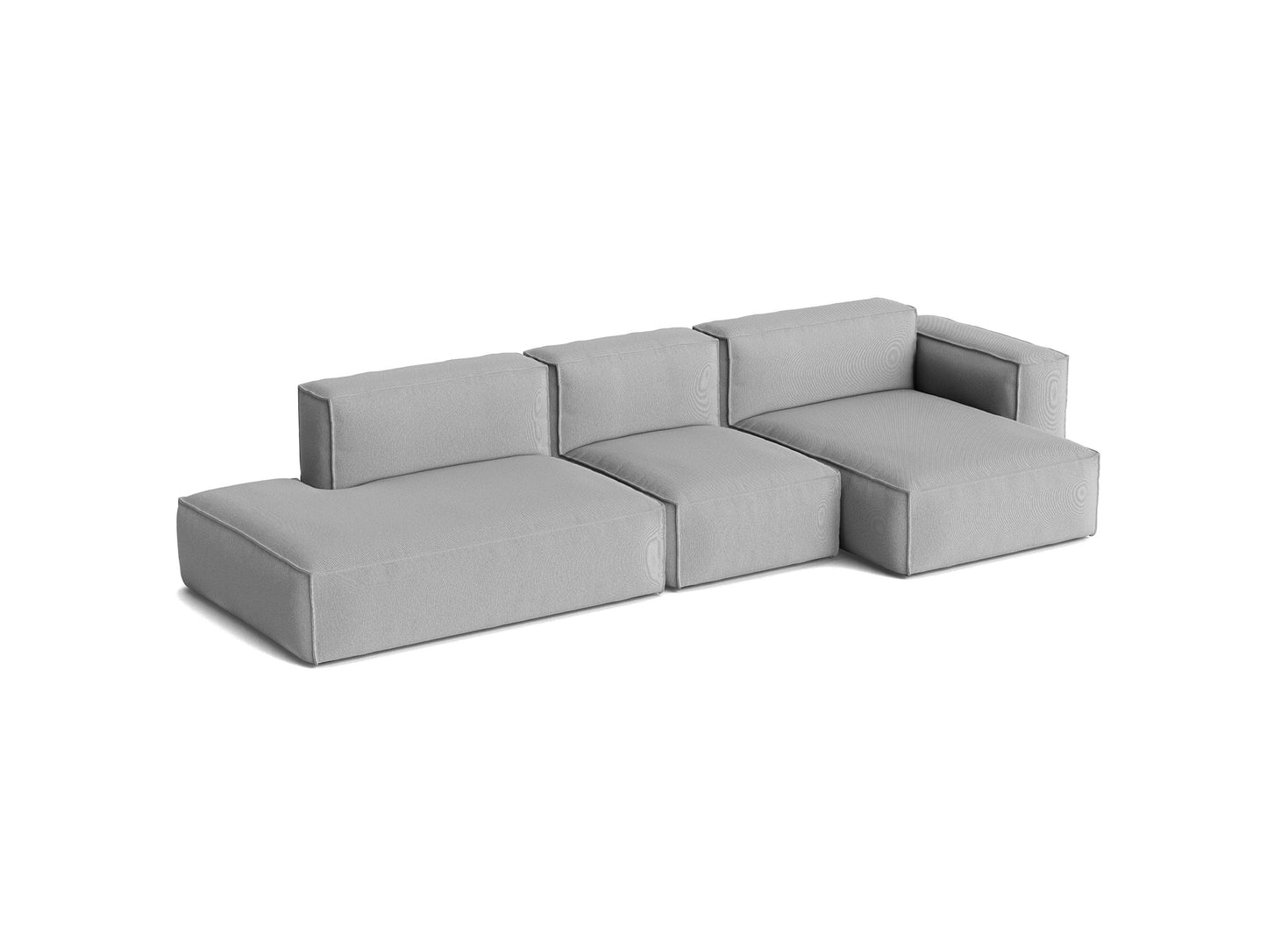 Mags Soft 3 Seater Sofa (Low Armrest) with Removable Cover by HAY - Combination 4 Right / Steelcut Trio 124