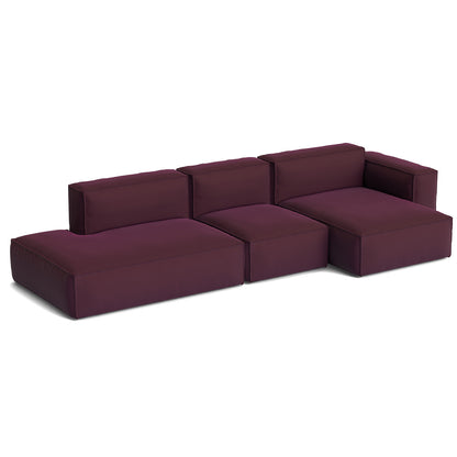 Mags Soft 3 Seater Sofa (Low Armrest) with Removable Cover by HAY - Combination 4 Right / Story  014