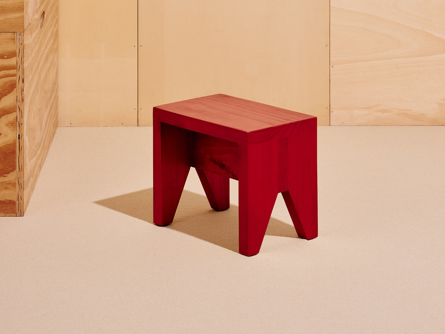 Manolito Stool by HAY - Short / Red Pine