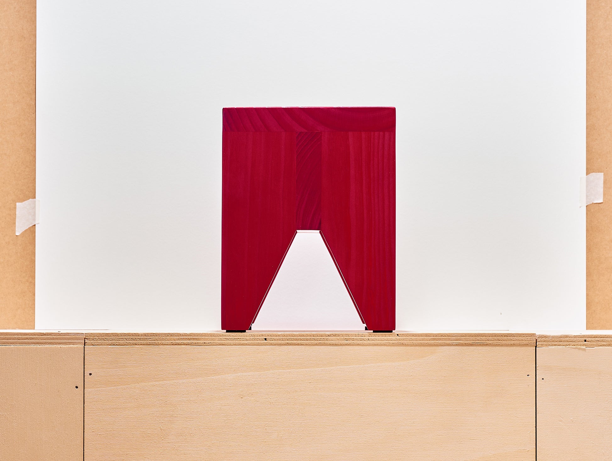 Manolito Stool by HAY - Short / Red Pine