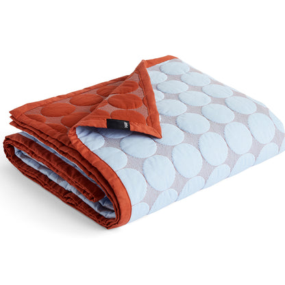 Mega Dot Bed Cover (Organic) by HAY - Light Blue