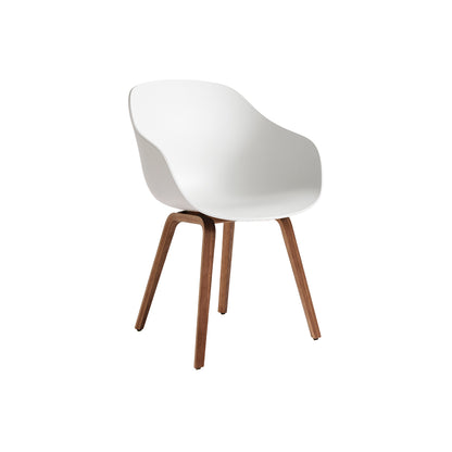 About A Chair AAC 222 - New Colours by HAY / Melange White Shell / Lacquered Walnut Base