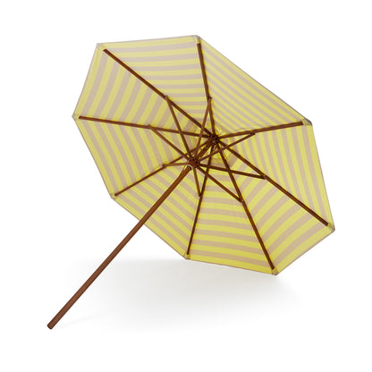 Messina Striped Umbrella by Skagerak - D300 / Lemon Sand Stripes