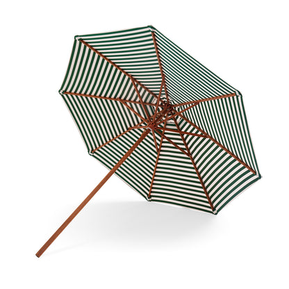 Messina Striped Umbrella by Skagerak - D300 / Light Apricot Dark Green Stripes