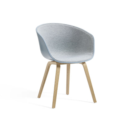 About A Chair AAC 22 - Front Upholstery by HAY - Slate Blue 2.0 + Mode 002 Shell / Soaped Oak Base