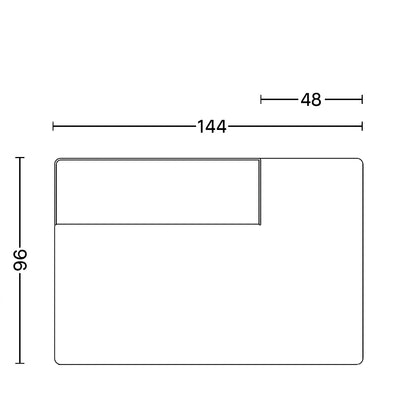 Eave Modular Sofa 96 - Individual Modules by Audo Copenhagen / Open End Module 144 / Left Backrest (Sitting Right)