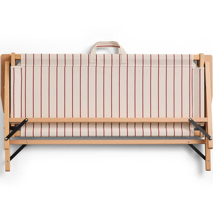 Outdoor Market Folding Sofa by HAY - Beige with Red Stripe