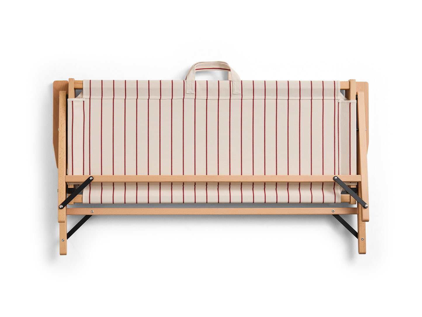 Outdoor Market Folding Sofa by HAY - Beige with Red Stripe