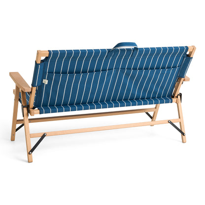 Outdoor Market Folding Sofa by HAY - Blue with Beige Stripe