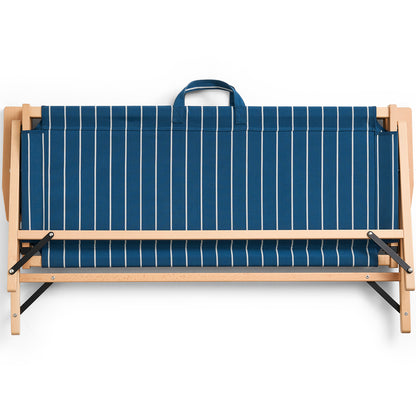 Outdoor Market Folding Sofa by HAY - Blue with Beige Stripe
