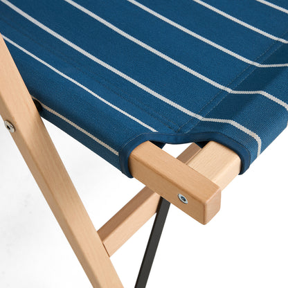 Outdoor Market Folding Sofa by HAY - Blue with Beige Stripe
