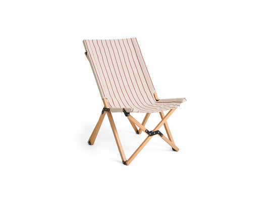 Outdoor Market Folding Chair by HAY - Beige with Red Stripe
