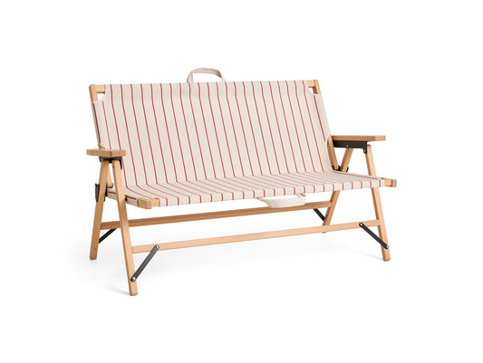 Outdoor Market Folding Sofa by HAY - Beige with Red Stripe