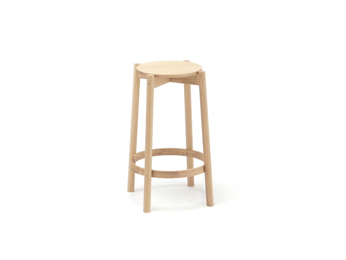 Castor Barstool by Karimoku New Standard - Low / Lacquered Oak