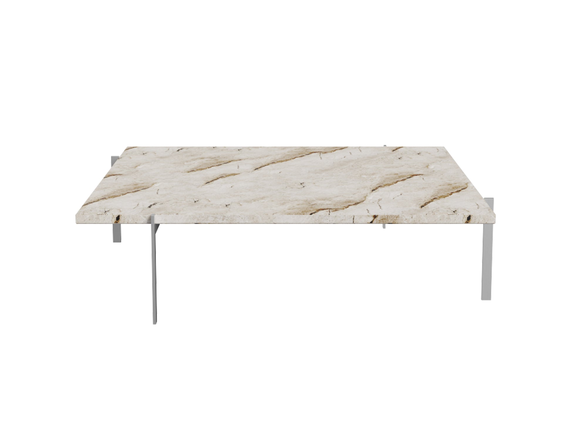 PK61A Coffee Table by Fritz Hansen - Beige Marble Honed