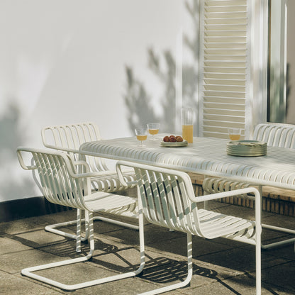 Palissade Cantilever Dining Armchair / Cream White