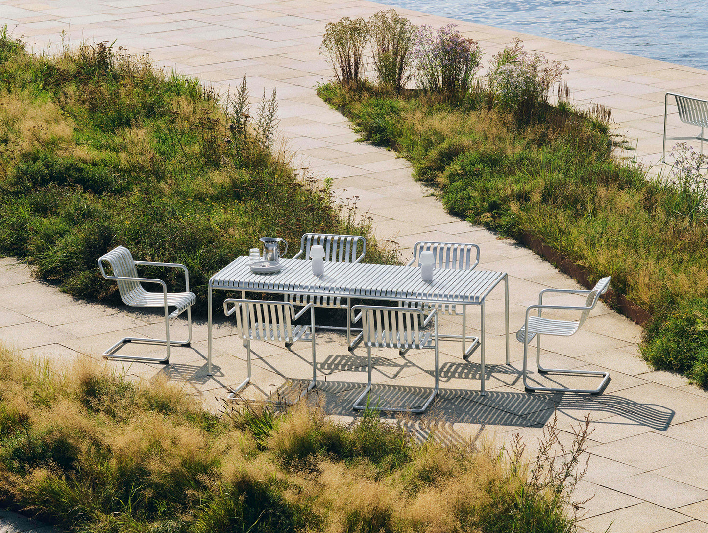 Palissade Cantilever Dining Armchair by HAY - Hot galvanised