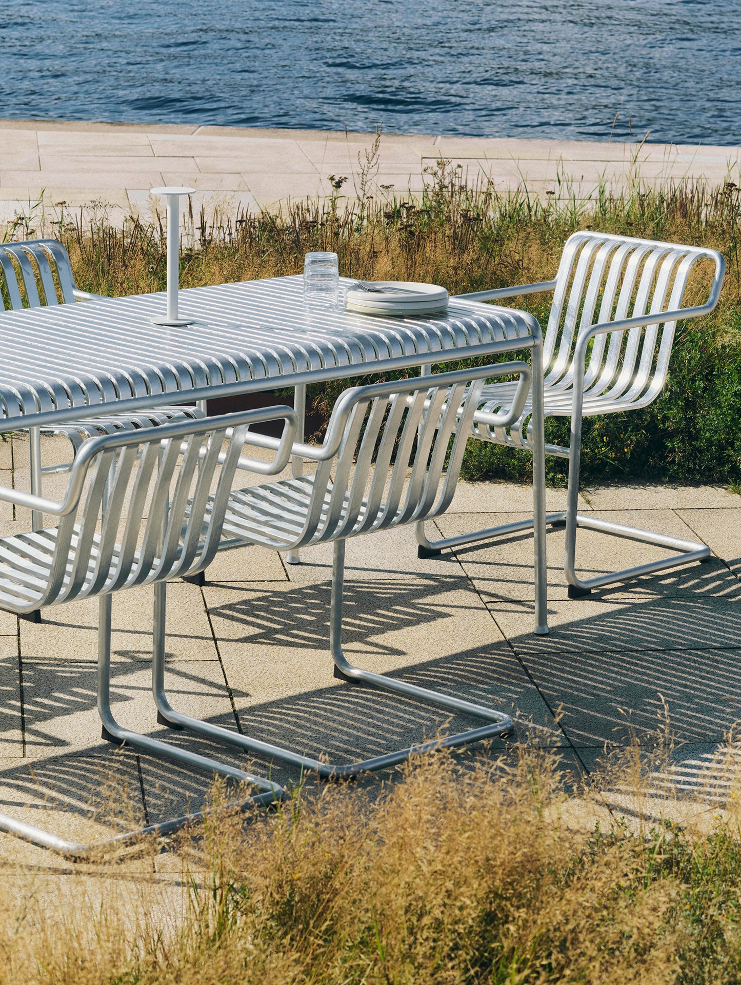 Palissade Cantilever Dining Armchair by HAY - Hot galvanised