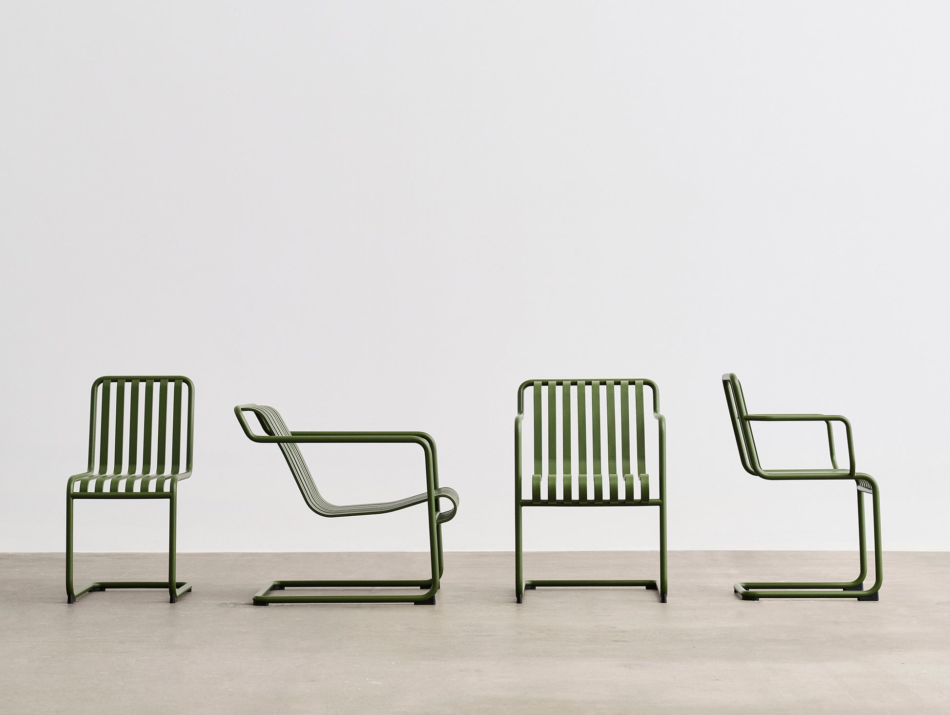 Palissade Cantilever Dining Armchair by HAY - Olive