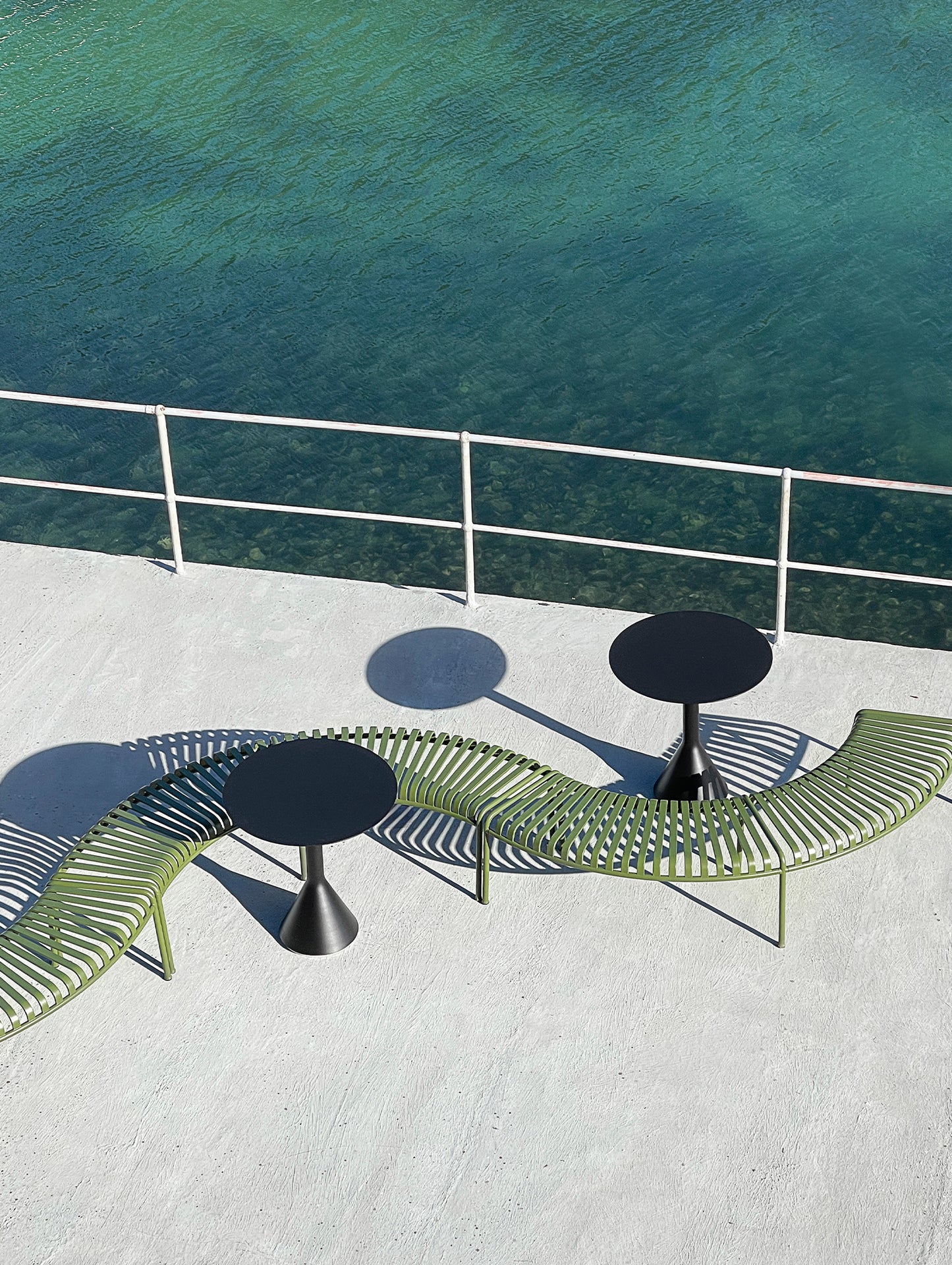 Palissade Park Bench by HAY - Olive