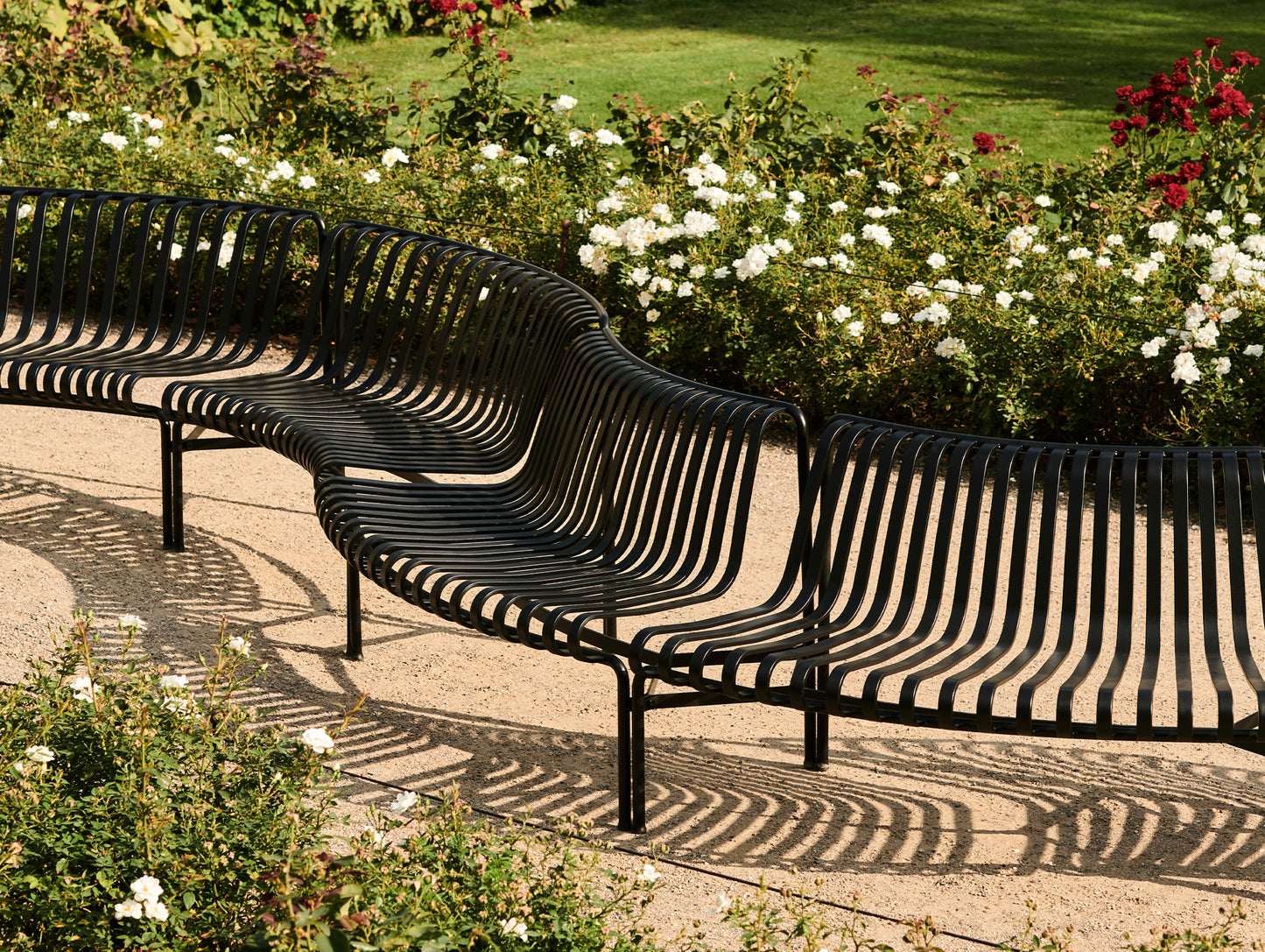 Palissade Park Dining Bench -  In Out Starter Set by HAY - Anthracite